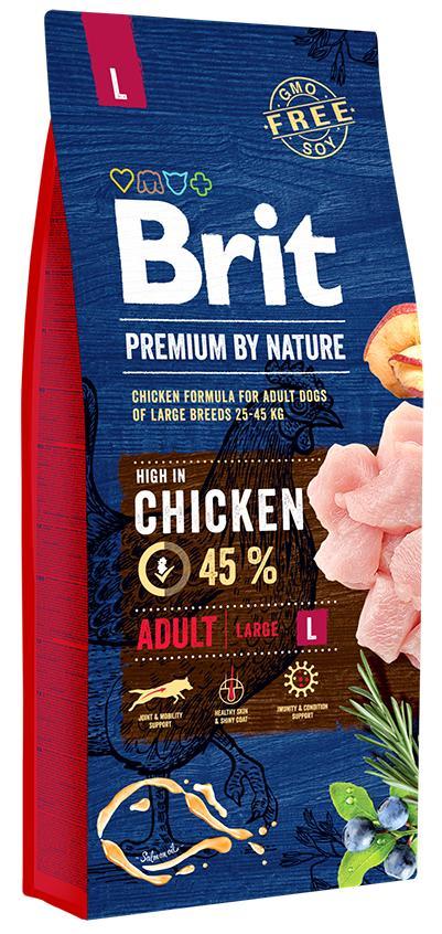 Brit Premium Adult Large L КУРКА корм для дорослих собак великих порід 15 кг (170827)